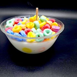 Fruit Loops Cereal Candle